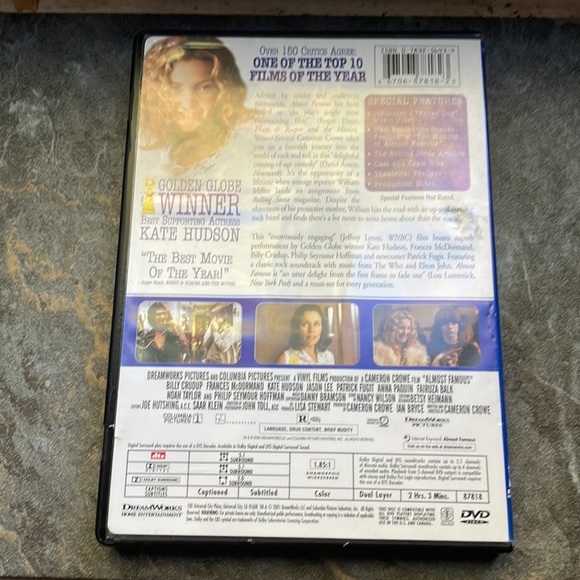 Almost Famous DVD Widescreen Kate Hudson - Picture 2 of 2